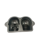 Nordic Ware 3D Skull Cake Pan Mold 9 Cups/2.1 Liters Halloween Spooky Ba... - $14.83