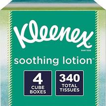 Kleenex Soothing Lotion Tissues with Aloe, Coconut Oil and Vitamin E, 4 cube box - £30.79 GBP