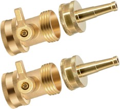 High Pressure Hose Nozzle, Solid Brass Water Hose Jet Nozzle Sprayer, 2 Set - £30.66 GBP