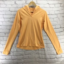 Mountain Hard Wear Hooded Top Orange Womens Sz Small S Long Sleeve  - £19.41 GBP