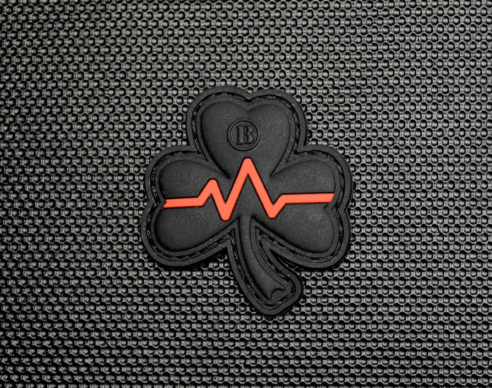 Thin Red EKG Line Clover PVC Uniform Patch EMS EMT MED Morale Lucky Iris... - $7.66