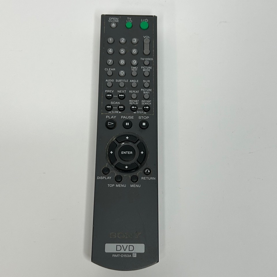 Sony RMT-D153A Remote Control DVP-NS425 DVP-NS425P DVP-NS725 DVP-NS725P Tested  			