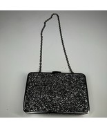 Sondra Roberts Glitter Rhinestone Top Lock Clutch Hard Side w/ Chain Handle - $533.86 MXN