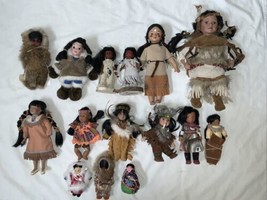Lot of 15 Vintage some rare? Native American Dolls - £39.24 GBP