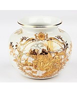 *LIMOGES Porcelain Gilded White Mini Vase 3.5&quot; Tall - $72.68 CAD
