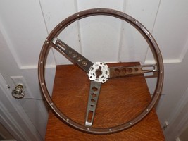 Vintage 1965-66 Ford Mustang Deluxe Wood Grain Steering Wheel - $2,352.09 MXN