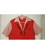 VTG Iolani McInerny Hawaiian Shirt Red Tribal Lounge Sz M - £58.70 GBP