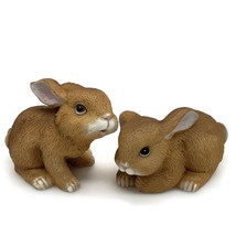 Vintage Homco Easter Baby Bunny Brown Rabbit Figurines #1465 - £13.91 GBP