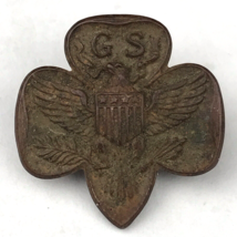 Girl Scouts Vintage 30s or 40&#39;s Trefoil Eagle G.S Pin  - $12.95