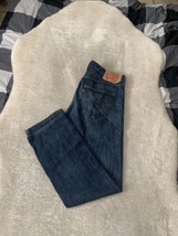 Levis 501 Original Straight Blue Button Fly Denim Jeans Size 36x32 Cotto... - $19.79