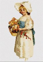 Pepita Needlepoint Canvas: Olivia in White Satin, 5&quot; x 10&quot; - £39.20 GBP+
