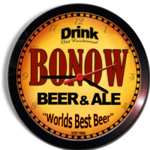 BONOW BEER and ALE BREWERY CERVEZA WALL CLOCK - £23.62 GBP