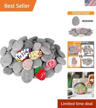 High-Quality Craft Rocks for Painting - 100 Large Smooth Stones for DIY ... - $71.99