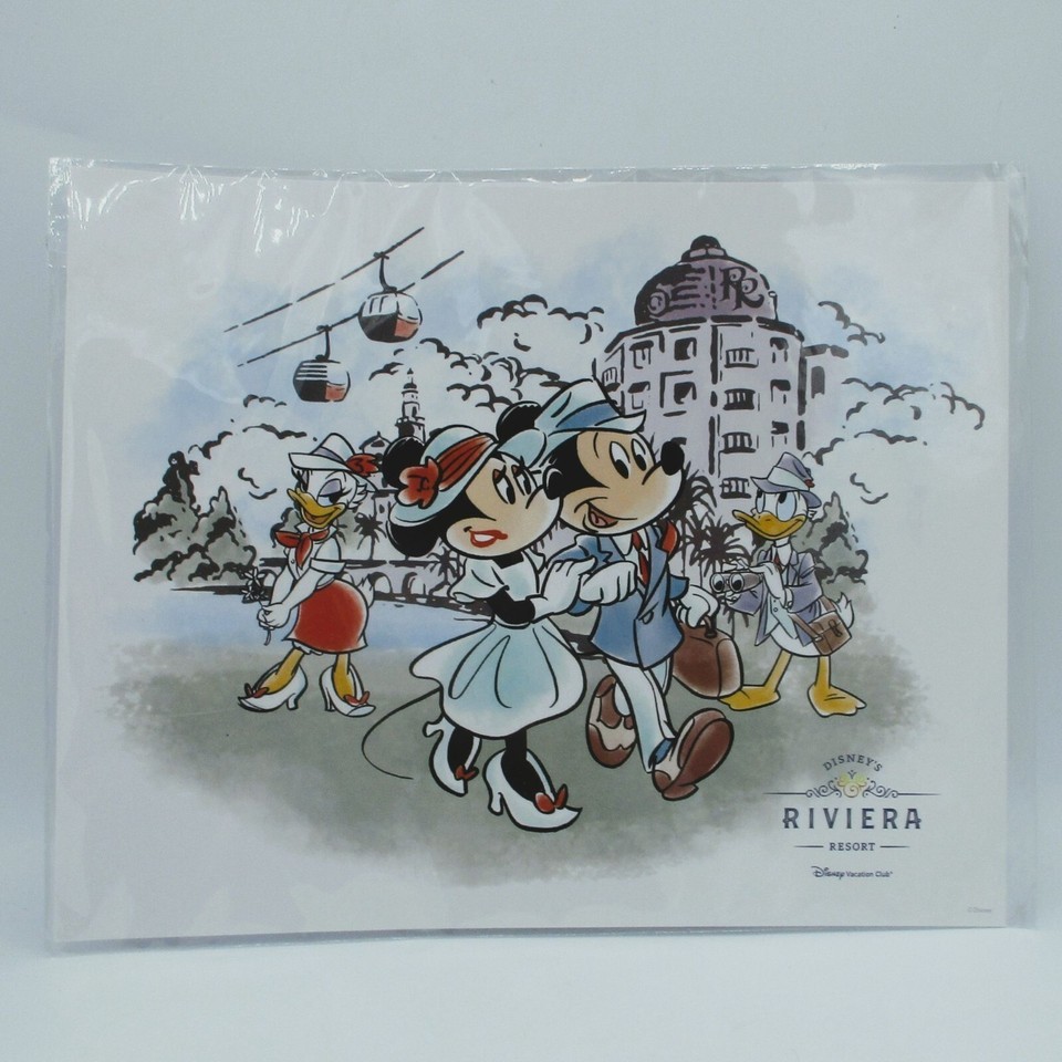 Disney Official Lithograph for Riviera Resort 10X8&quot; New Vacation resort ... - $7.89