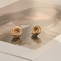 Twisted Stud Earrings, Knot Earrings, Gold Studs, Silver Studs, Minimalist Jewel - £12.01 GBP