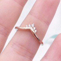 2019 Autumn Release Rose Gold Tiara Wishbone Ring With Clear CZ  - £12.94 GBP