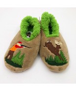 Snoozies Men&#39;s Slippers Hunter Deer Medium 9/10 Tan - $275.14 MXN