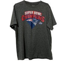New England Patriots Super Bowl LIII NFL Champions T-Shirt ~ Men’s Large Gray - £11.58 GBP
