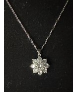 Moissanite Flower Necklace - $68.62 CAD