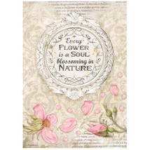 Stamperia Rice Paper Sheet A4 Frame, Romantic Garden House - £11.30 GBP
