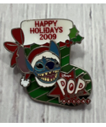 Disney PIN HAPPY HOLIDAYS 2009 STOCKING LE POP CENTURY STITCH - NO BACK - $20.30