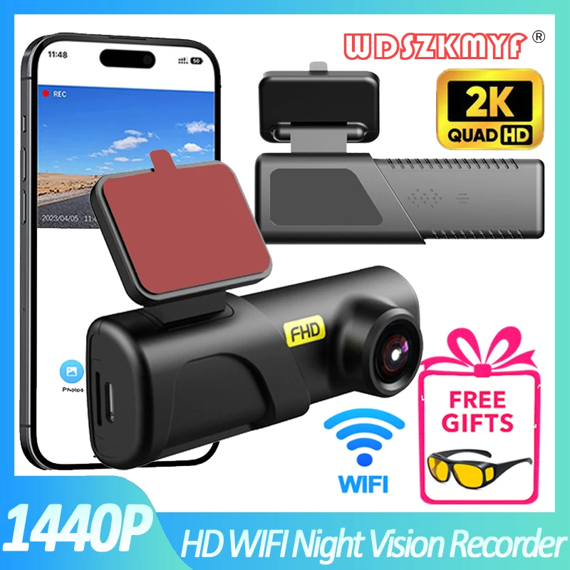 Car DVR 2K Dash Cam for Cars Camera WIFI APP Video Recorder Camera for Vehicle - £29.93 GBP+
