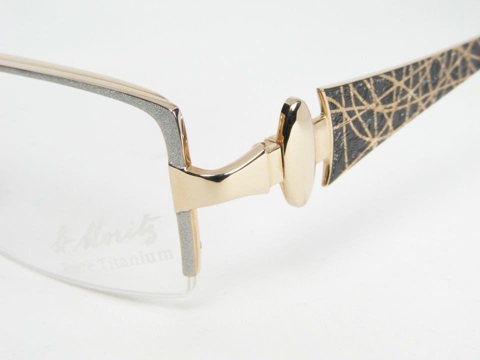 St.Moritz by AMA 4779 003 SILVER /GOLD EYEGLASSES PURE TITAN FRAME 51-17-135mm Item image 3