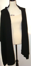 New Clover Oversized Theory Black 100% Cashmere Scarf Mens Womens 82 x 23 Long  - $394.02