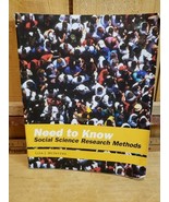 Need to Know: Social Science Research Methods Lisa J McIntyre  - $13.23