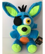 LARGE 16 inch FNAF FOXY BLUE BLACKLIGHT NEON PLUSH FIVE NIGHTS AT FREDDY... - $26.45