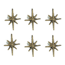 Zeckos Set of 6 Antique Finish Mid Century Modern Starburst Drawer Pulls - $36.62+