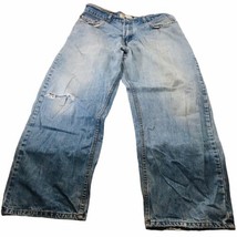 Levis 569 Jeans Mens 35x28 Distressed Baggy Loose Straight Fit Blue Fade... - €40,68 EUR