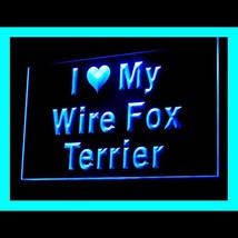 210099B I Love My Wire Fox Terrier Pet Intensive Noble Purebred LED Ligh... - $21.99