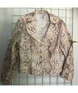 Classiques Entier Jacket Cropped Snake Print Sz M - $45.25