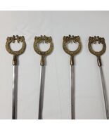 Vintage Turkish Turkey Kabob Skewer Skewers Stainless Steel Brass Lot Of 4 - $16.19 CAD