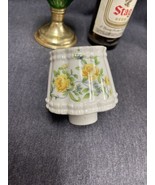 Vtg. Porcelain Shade Yellow Roses For Mini Oil Lamp 1 1/4” Fitter - $9.90