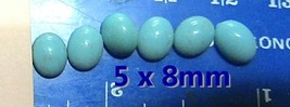 TURQUOISE OVAL CUT 5 X 8MM LOT OF SIX - £3.93 GBP