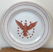 Set Lot 7 Vtg Ethan Allen Colonial Style Red Eagle Porcelain Dinner Plat... - $149.99