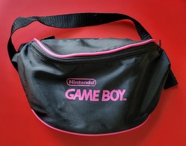 Fanny Pack Black w/ Hot Pink Hip Travel Bag Case Vintage 1990 Game Boy Original - £26.12 GBP