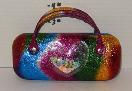 Girls Kids Sunglasses Eyeglasses EMPTY Hard Case Sparkly Colorful Rainbow - $181.26 MXN