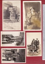 Wrap Me in Fur! Ladies Puttin&#39; on the Dog Snapshots, ca. 1920s - (5) Photos - $12.25