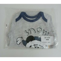 New Disney Baby Snow Cute Mickey Mouse Grey Body Suit Size Newborn - $184.50 MXN