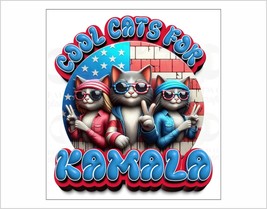 Cat Ladies for Kamala Bumper Sticker Window Sticker or Magnet - Kamala 2024 - £3.69 GBP+