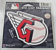 MLB Cleveland Guardians 4 inch Auto Magnet Die-Cut Logo by WinCraft - £12.59 GBP