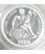 1889 Liberty Seated Dime, silver - $926.53 MXN