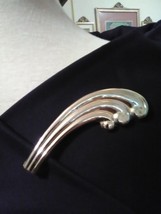 Vintage Golden Pin Brooch Triple Swirl Golden Pin Or Pendant - £31.87 GBP