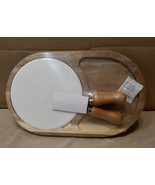 Twine Gourmet Wood &amp; Ceramic Cheese Board &amp; Knife Charcuterie Gift Set N... - $14.49