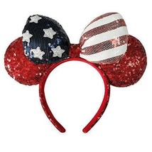 Minnie Mouse Americana Sequined Ear Headband with Bow - £31.30 GBP