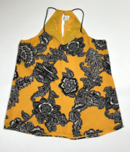 Express Floral Barcelona Cami Tank Yellow Orange Size Small - £13.44 GBP