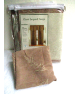 National Curtain Jacquard Window Skirt Valance Lot of 3 NEW Vintage Meadow Grass - $33.24